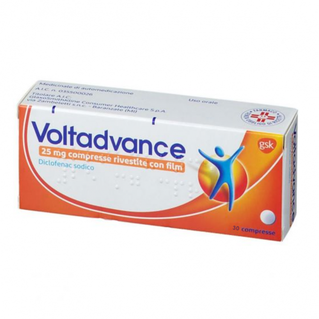 Haleon Voltadvance 25 Mg Compresse Rivestite Con Film Voltadvance 25 Mg Polvere Per Soluzione Orale Diclofenac Sodico