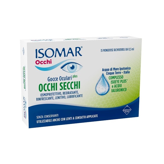 Coswell Isomar Occhi Secchi Plus Gocce Oculari Acido Ialuronico 0,20% 15 Flaconcini