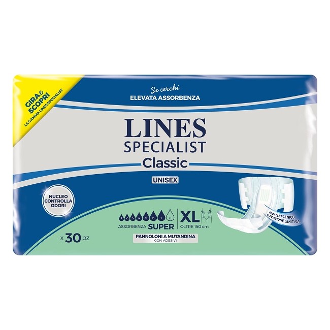 Fater Pannolone A Mutanda Lines Specialist Classic Super Pm Xl 30 Pezzi