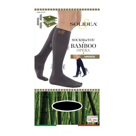 Solidea Socks For You Bamboo Opera Gambaletto Nero Xxl