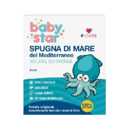 Farvima Medicinali Babystar Spugna Mare Naturale 12 Cm