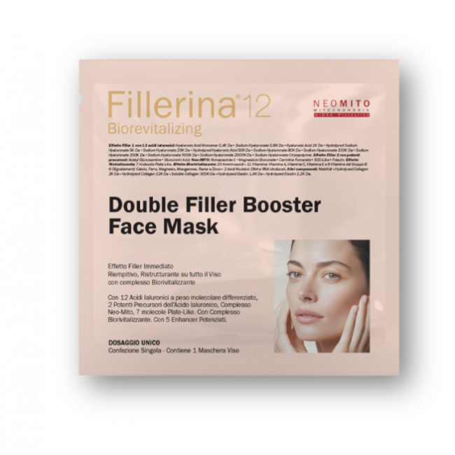 Labo Fillerina 12 Double Filler Mask Biorevitalizing Dosaggio Unico Maschera Monouso Viso 25 Ml