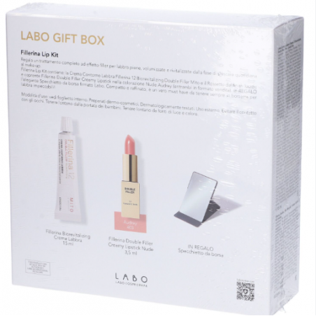 Labo Gift Box Lip Kit Fillerina Biorev Lip Contour Double Filler Mito 1 Bio Lip Contour 5 G + 1 Double Filler Creamy Lipstick Nu