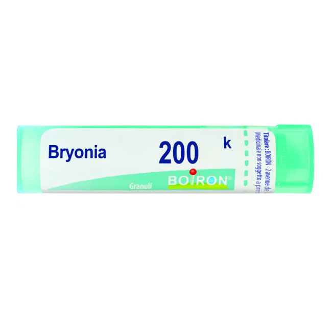 Tubo da 80 granuli con tappo dispensatore di Bryonia Alba 200k della Boiron