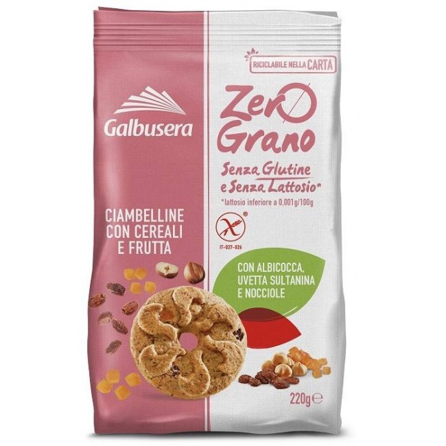 Galbusera Zerograno Frollini Cereali Frutta 220 G