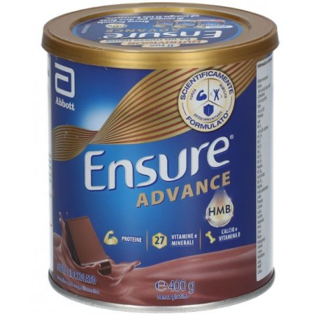 ensure advance barattolo 400 gr polvere gusto cioccolato