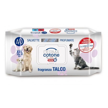 Da. Ma. Distribuzione Dermacotone Salviettine Pet Talco 40 Pezzi