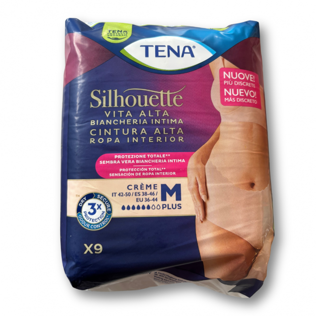 Essity Pannolone Mutandina Tena Silhouette Creme Medium 9 Pezzi