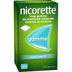 confezione 105 gomme masticabili gusto menta nicorette 4 mg