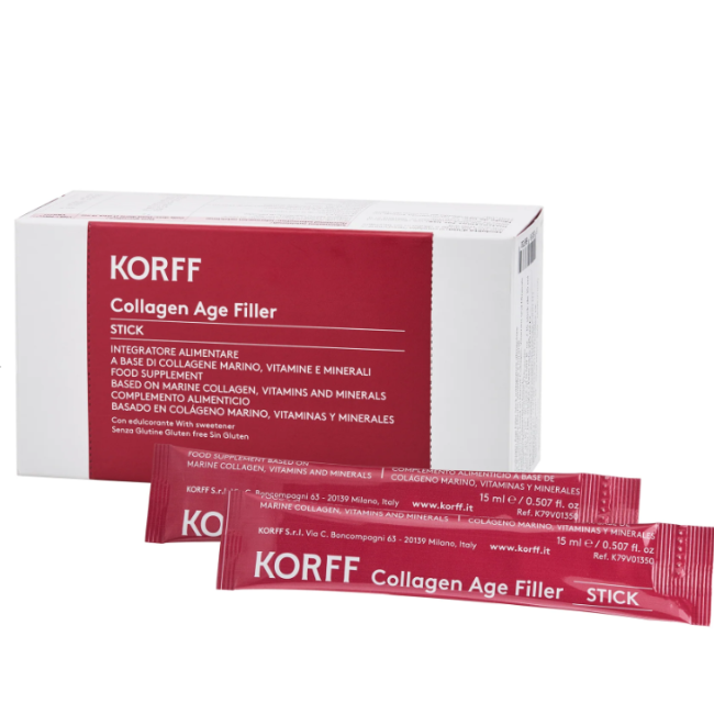 Confezione da 15 stick Korff Collagene marino, vitamine e minerali