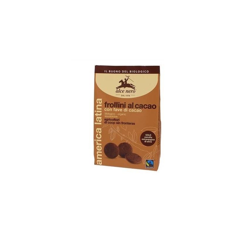 Alce Nero Frollini Cacao Con Fave Bio Fairtrade 250 G