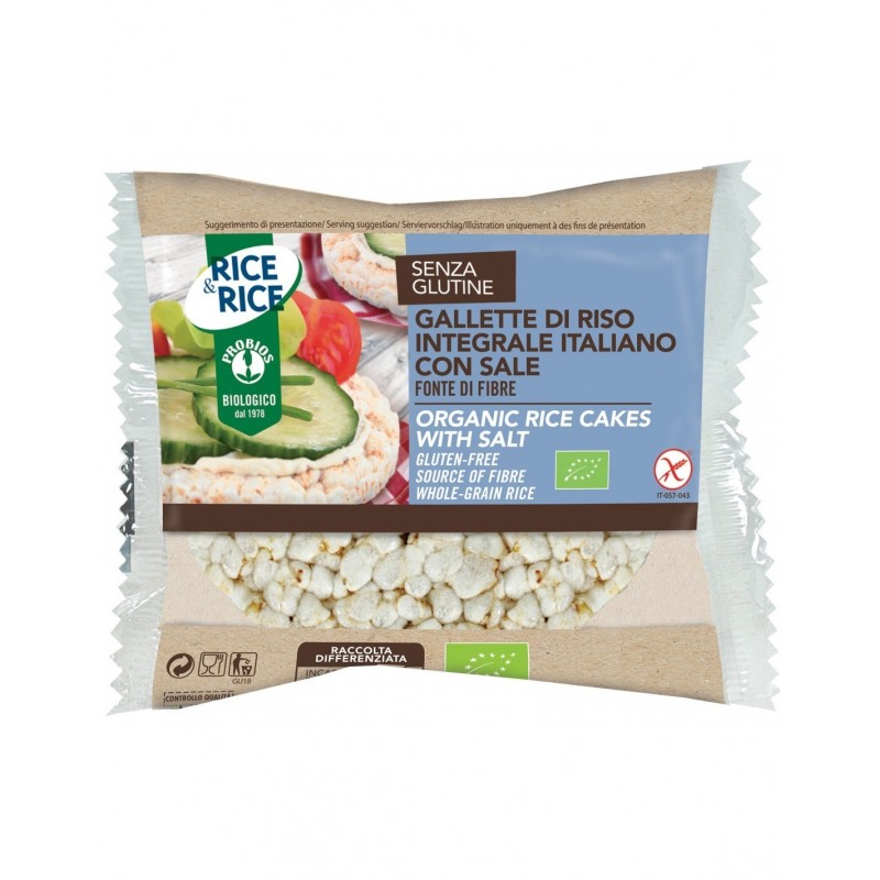 Probios Societa' Benefit Rice&rice Gallette Di Riso Con Sale Duopack 13 G Senza Lievito