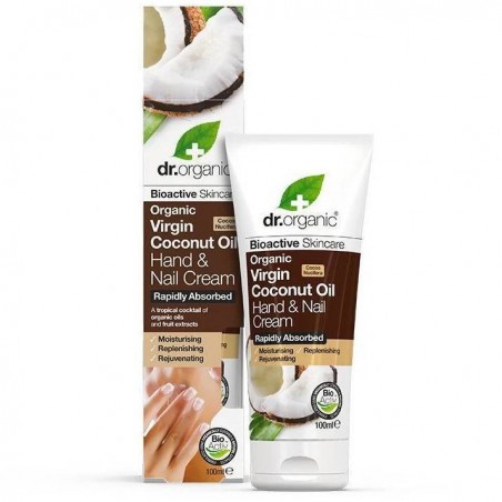 Optima Naturals Dr Organic Coconut Oil Cocco Hand Nail Cream Crema Mani 100 Ml