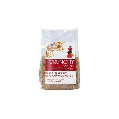 Biotobio Fsc Crunchy Con Avena E Frutti Rossi Bio Ad Alto Contenuto Di Fibre Con Olio Di Girasole Senza Olio Di Palma 375 G