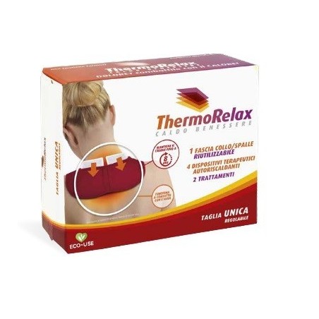 Alsipharma Thermorelax Fascia Dolore Collo Spalle Fascia+4 Dispositivi Autoriscaldanti