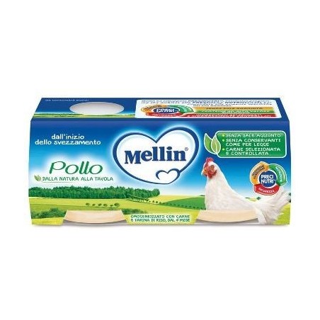 Danone Nutricia Soc. Ben. Mellin Omogeneizzato Pollo 2x120 G