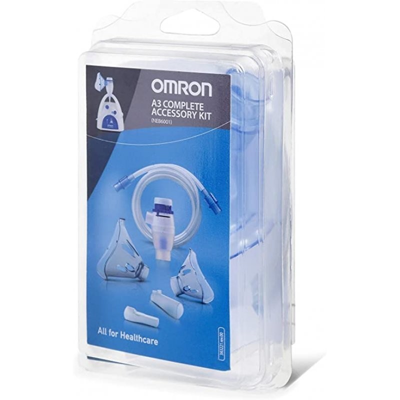 Corman Omron A3 Complete Kit Ricambio Ampolla Regolabile + Tubo + Mascherina Pediatrica + Mascherina Adulti + Forcelle Nasali + 