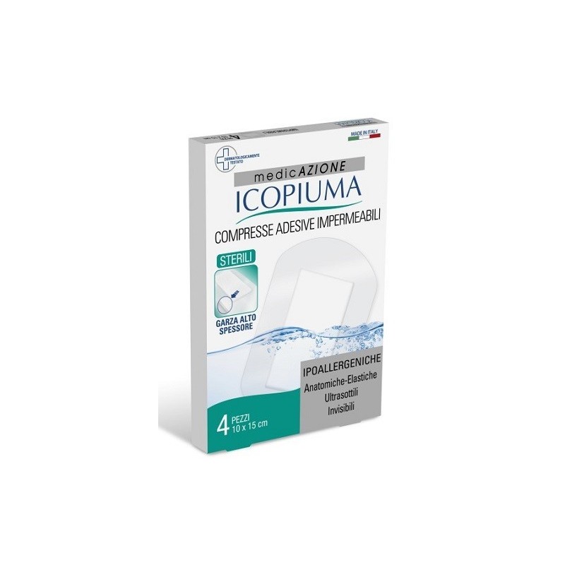 Desa Pharma Garza Compressa Icopiuma Medicata Postoperatoria 10x15 Cm 4 Pezzi