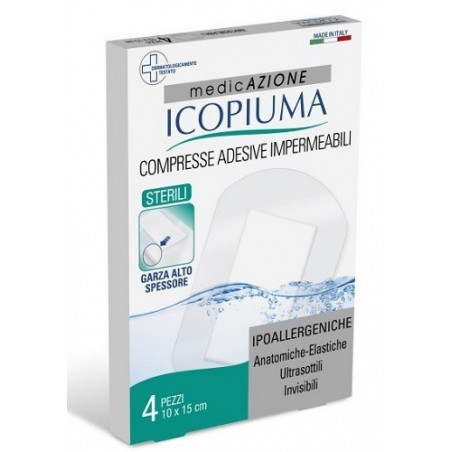 Desa Pharma Garza Compressa Icopiuma Medicata Postoperatoria 10x15 Cm 4 Pezzi