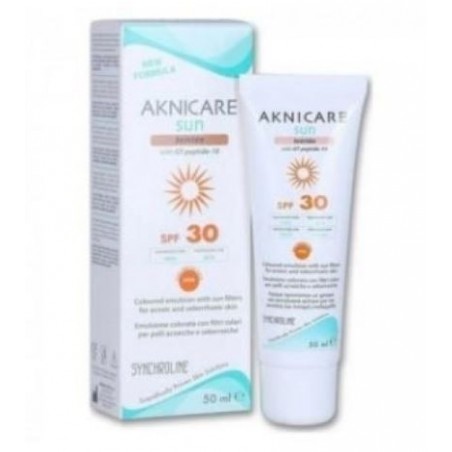 General Topics Crema Colorata Protettiva Solare Per Pelle Acneica Aknicare Sun Teintee' Dore' Tubetto 50 Ml