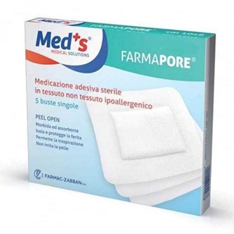 Farmac-zabban Medicazione Meds Farmapore Adesiva Sterile Cm15x15 Astuccio 5 Pezzi