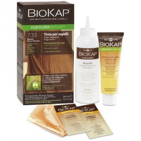 Bios Line Biokap Nutricolor Delicato 7,33 New Biondo Grano Dorato Tinta 140 Ml