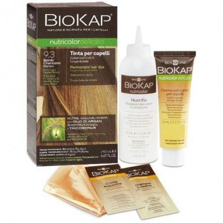 Bios Line Biokap Nutricolor Delicato 9,3 New Biondo Chiarissimo Dorato Tinta 140 Ml