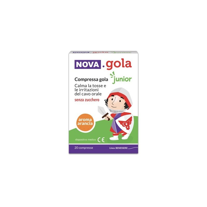 Nova Argentia Ind. Farm Nova Gola Junior Arancia 20 Compresse Senza Zucchero