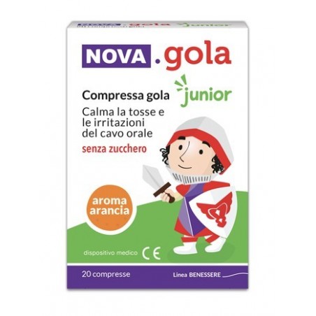 Nova Argentia Ind. Farm Nova Gola Junior Arancia 20 Compresse Senza Zucchero