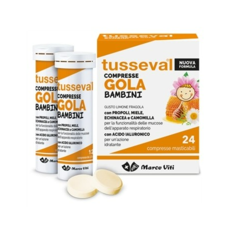 Marco Viti Farmaceutici Tusseval Gola Bambini 24 Compresse