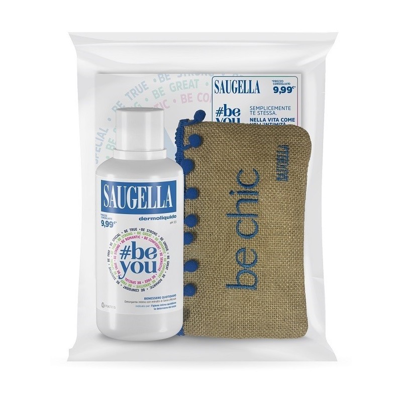 Meda Pharma Saugella Bundle Promo Pochette 23 Be You 1 Dermoliquido 500 Ml + Pochette Con Prodotti Omaggio