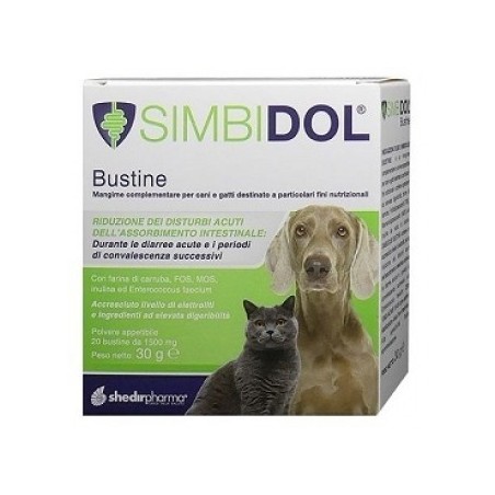 Simidol Integratore per il supporto intestinale di cani e gatti 20 bustine