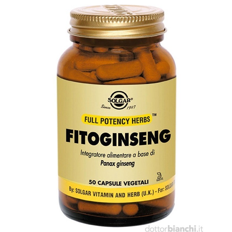 Solgar Fitoginseng integratore per stanchezza fisica e mentale 50 Capsule Vegetali