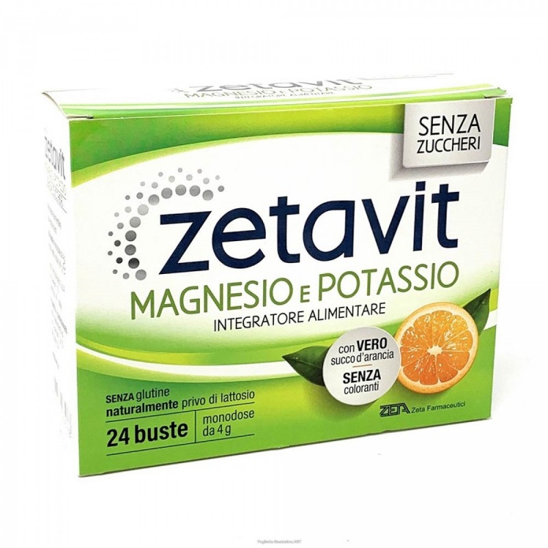 Zeta Farmaceutici Zetavit Magnesio Potassio Senza Zucchero 24 Bustine Da 6 G