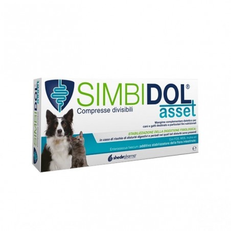 Simbidol Asset per il benessere intestinale di cani e gatti 30 compresse divisibili