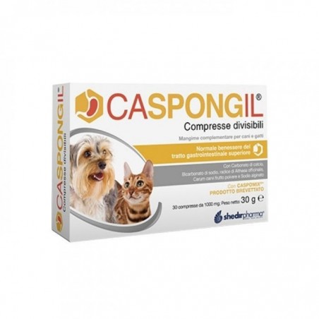 Caspongil Integratore per il benessere intestinale di cani e gatti 30 compresse divisibili