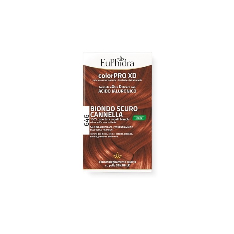 Zeta Farmaceutici Euphidra Colorpro Gel Colorante Capelli Xd 646 Cannella 50 Ml In Flacone + Attivante + Balsamo + Guanti