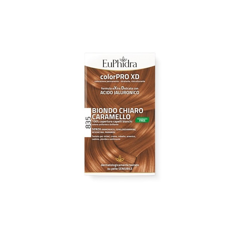 Zeta Farmaceutici Euphidra Colorpro Gel Colorante Capelli Xd 835 Caramello 50 Ml + Attivante + Balsamo + Guanti