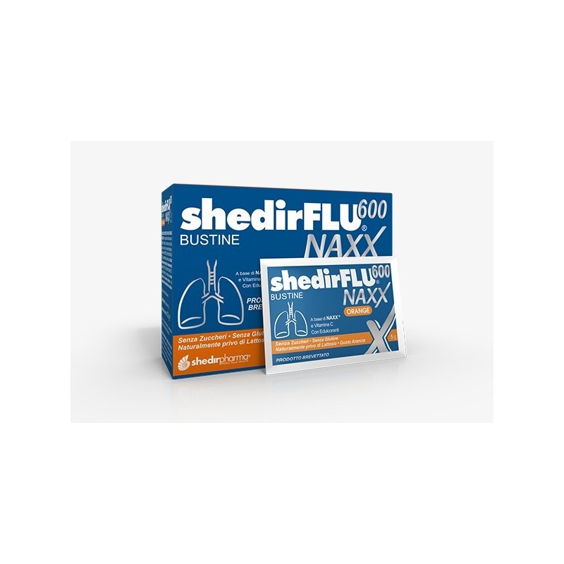 Shedirflu 600 Naxx Integratore per energia e difesa Gusto Arancia 20 bustine