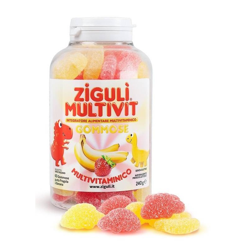 Falqui Prodotti Farmac. Ziguli Multivit Fragola E Banana 60 Gommose