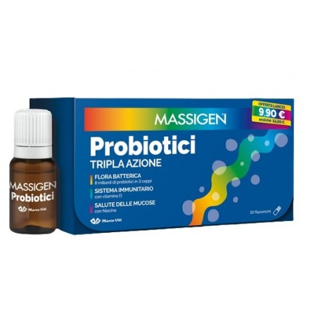 Marco Viti Farmaceutici Massigen Probiotici 10 Flaconcini X 8 Ml