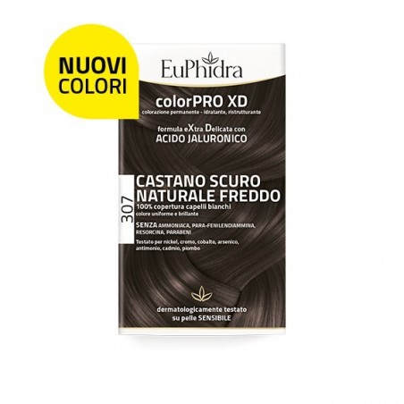 Zeta Farmaceutici Euphidra Colorpro Xd 307 Castano Scu Naturale F Colore + Attivante + Balsamo + Cuffia + Guanti