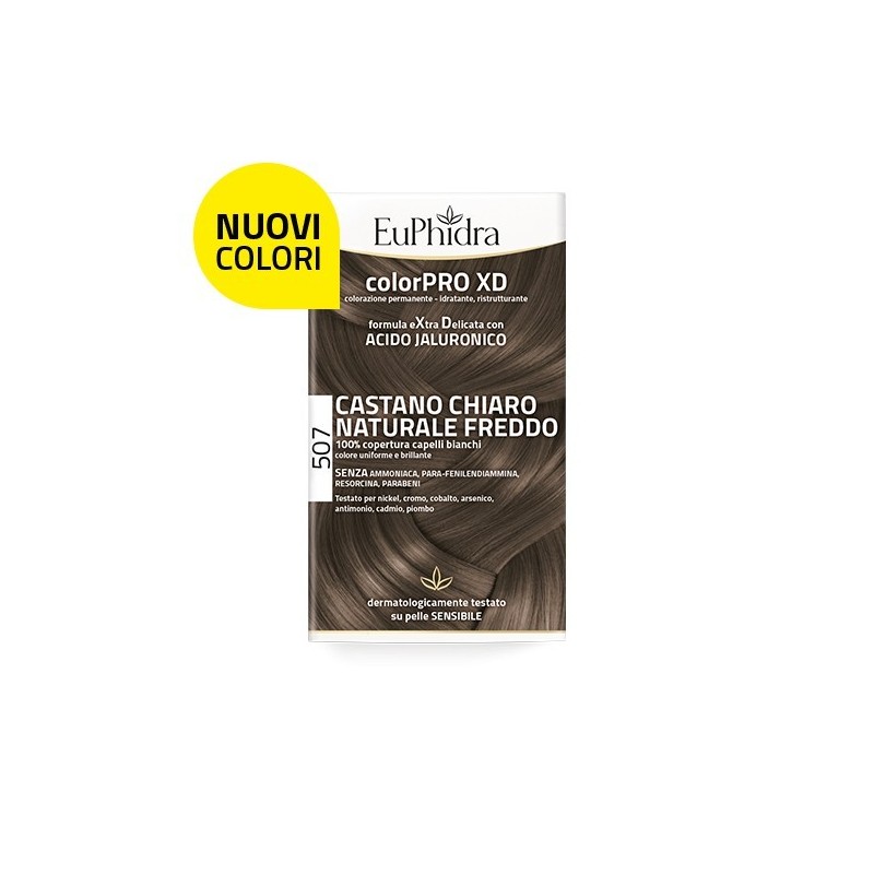 Zeta Farmaceutici Euphidra Colorpro Xd 507 Castano Chiaro Naturale F Colore + Attivante + Balsamo + Cuffia + Guanti