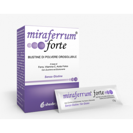 Miraferrum Forte Integratore energetico con Ferro e Vitamine 20 bustine x 1,5 g