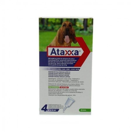 Krka Farmaceutici Milano Ataxxa 2000 Mg/400 Mg Soluzione Spot-on Per Cani Oltre 25 Kg