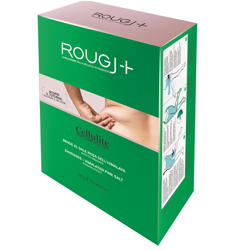 Rougj Group Rougj Cellulite Trattamento Spa Bende Corpo Al Sale Rosa Dell'himalaya 2 Pezzi 120 Ml