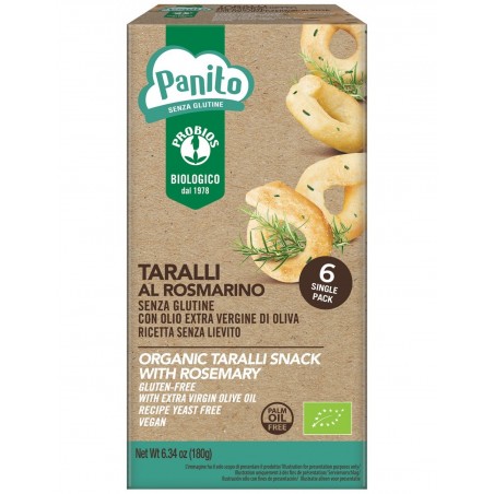 Probios Societa' Benefit Panito Taralli Rosmarino Senza Glutine E Senza Lievito 180 G