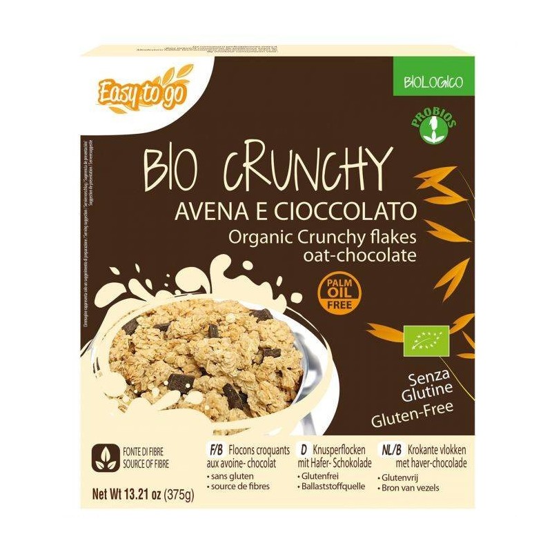 Probios Societa' Benefit Easy To Go Bio Crunchy Avena E Cioccolato 375 G