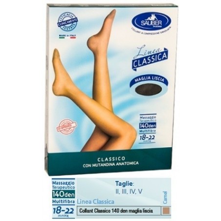 Desa Pharma Sauber Classico Collant 140 Denari Maglia Liscia Camel 5