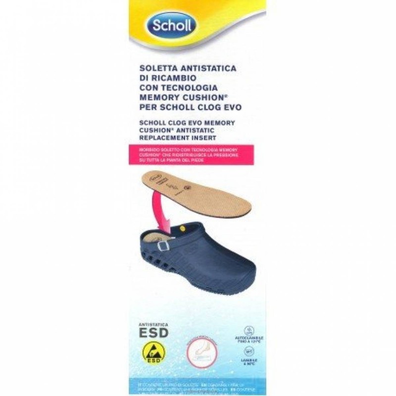 Scholl Clog Evo Mem Cus Uni Tau 44-45